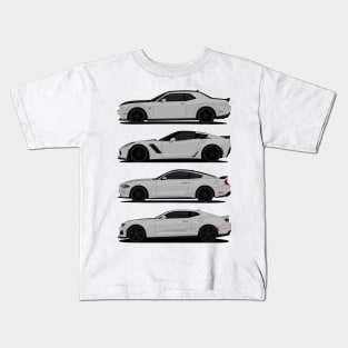 AMERICAN MUSCLE GREY Kids T-Shirt